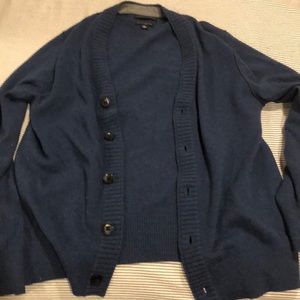 Banana republic Navy blue wool cardigan